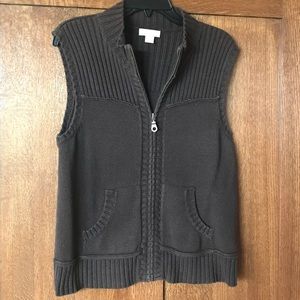 Christopher & Banks Zip Up Sweater Vest